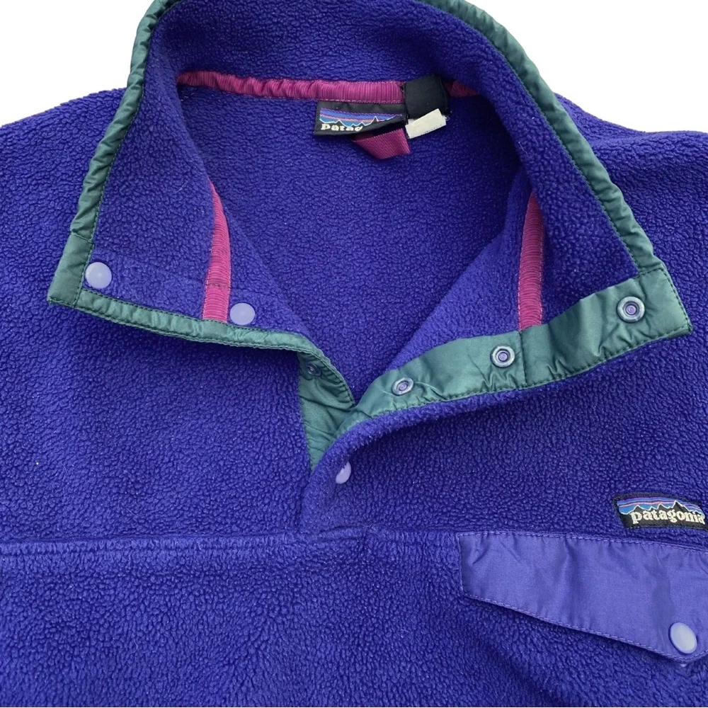 Vintage Patagonia Fleece Pullover Jacket Coat Women Small Outdoor Fitness 90's - Picture 3 of 7